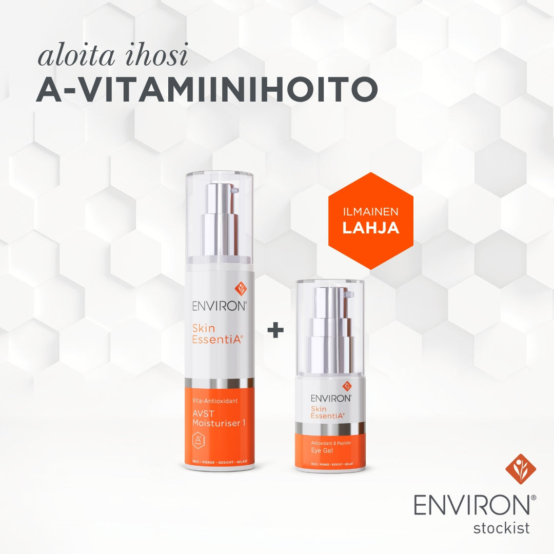 ENVIRON VITA-ANTIOXIDANT AVST MOISTURISER 1 + ANTIOXIDANT & PEPTIDE EYE GEL (Veloituksetta). A-vitamiini. Kasvovoide. Antiage