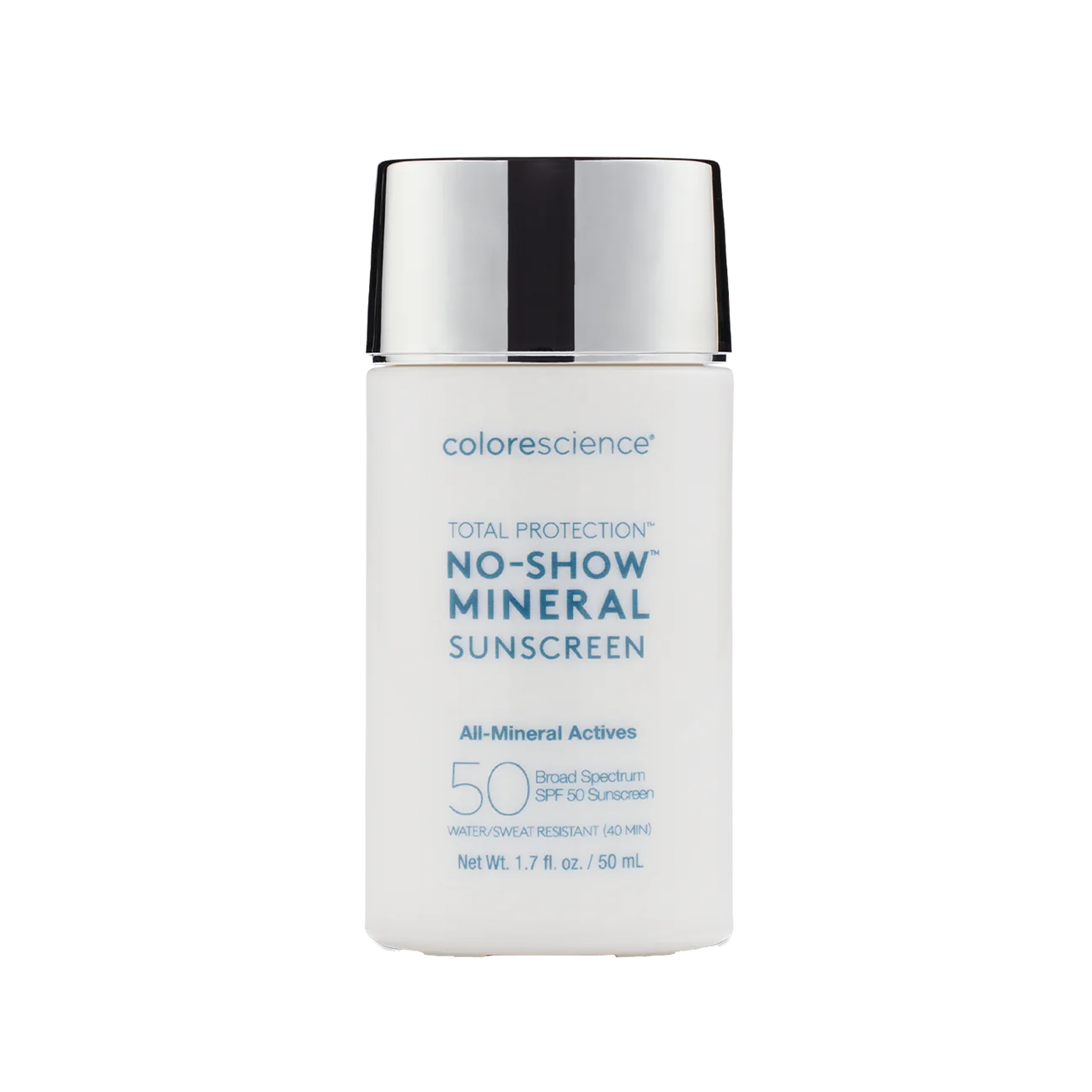 COLORESCIENCE TOTAL PROTECTION™ NO-SHOW MINERAL SUNSCREEN SPF 50 - Fysikaalinen aurinkosuoja kasvoille