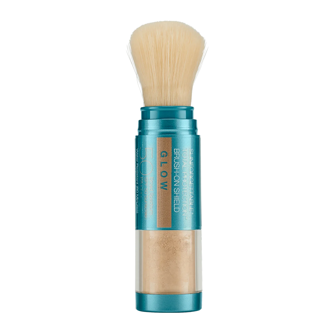 COLORESCIENCE  SUNFORGETTABLE® TOTAL PROTECTION™ BRUSH ON SHIELD GLOW SPF 30 - Aurinkosuoja Glow hohde. Fysikaalinen aurinkosuoja. Mineraalimeikki. Aurinkopuuteri