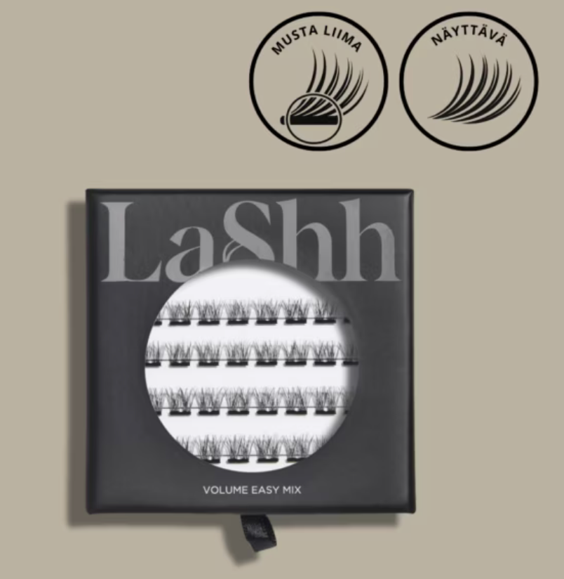 LASHH VOLUME EASY MIX MUSTA LIIMA - Itseliimautuvat irtoripset