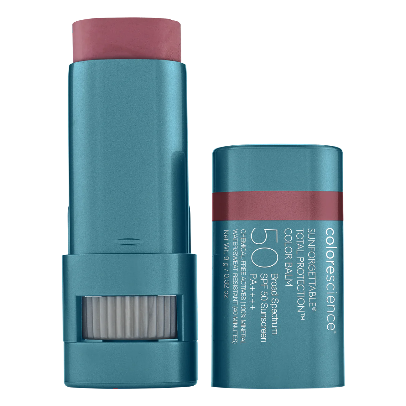 COLORESCIENCE SUNFORGETTABLE® TOTAL PROTECTION™ COLOR BALM SPF 50 - Suojaa ja kosteuta huulia, poskia ja silmäluomea värikkäällä värillä.