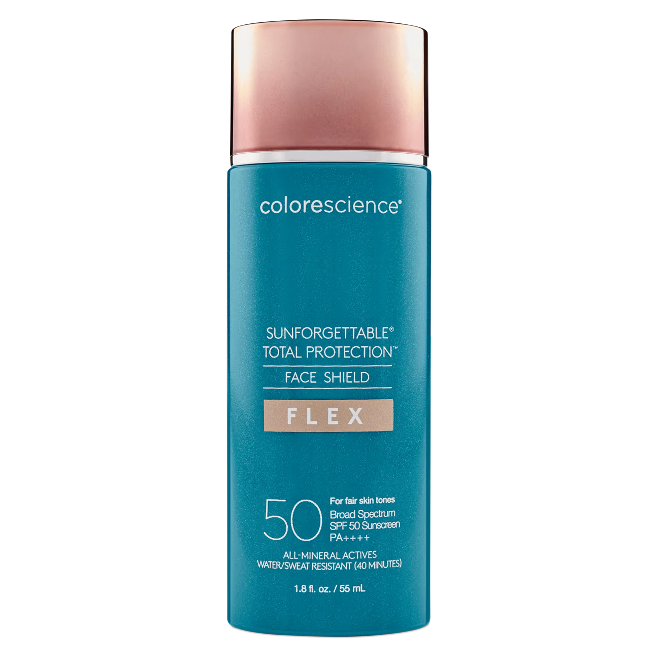 COLORESCIENCE SUNFORGETTABLE® TOTAL PROTECTION™ FACE SHIELD FLEX SPF 50 - Mineraalimeikkipohja. Fysikaalinen aurinkosuoja. Colorescience Flex. Colorescience®  Sunforgettable® total protection™ face shield SPF 50 · Sunforgettable® total protection™ brush-on shield