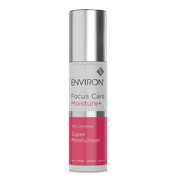 ENVIRON VITA-COMPLEX SUPER MOISTURISER - Ikääntyminen, ympäristötekijät ja ilmaston vaihtelut kuivattavat ihoa.  Super Moisturiser on ylellinen kosteusvoide, joka sisältää useita ihon kosteustekijöitä tukevia ainesosia sekä ympäristön haitallisilta vaikutuksilta suojaavia antioksidantteja.  Voide jättää iholle pehmeän, kosteutetun ja kimmoisan tunteen.