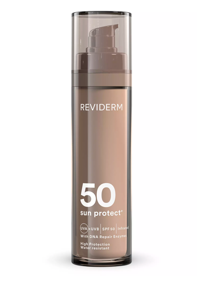REVIDERM SUN PROTECT SPF +50 50ml - Anti-age aurinkovoide kasvoille. Kevyt koostumus, vedenkestävä ja tuoksuton.