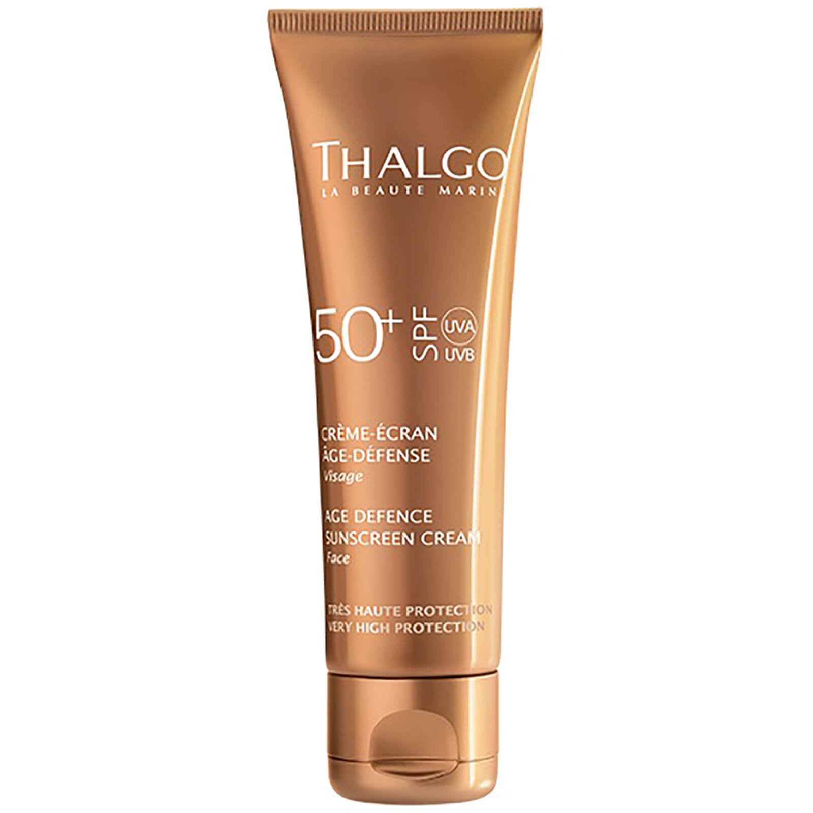 THALGO AGE DEFENCE SUN SCREEN CREAM SPF50+ - Anti-age aurinkovoide kasvoille. AURINKOSUOJA