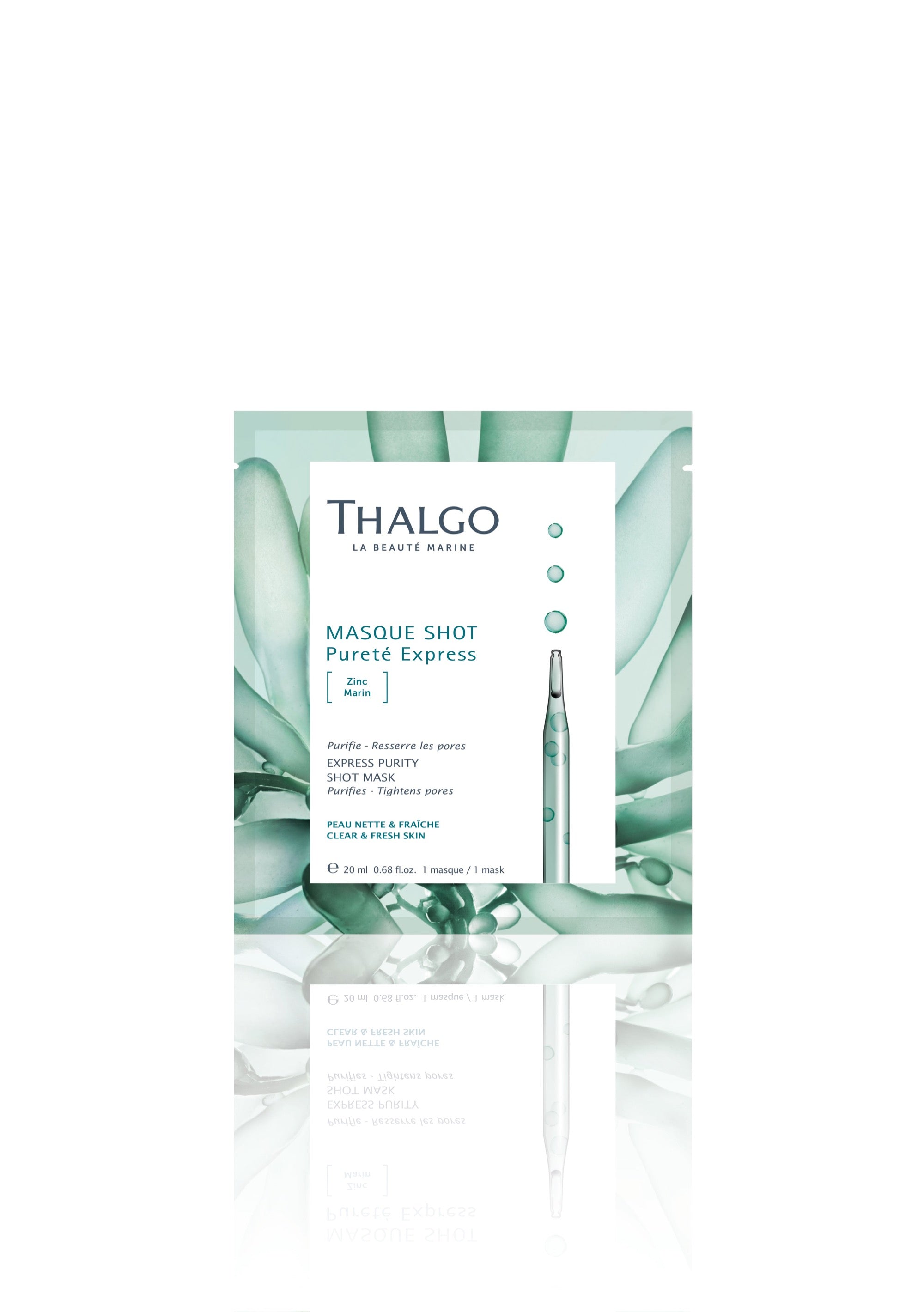 THALGO EXPRESS PURITY SHOT MASK - Puhdistava ja tasapainottava vaimisnaamio. kangasnaamio. Sheetmask