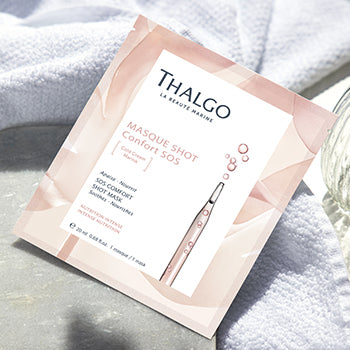 THALGO SOS COMFORT SHOT MASK - Rauhoittava ja kosteuttava kuivalle ja herkälle iholle. Kangasnaamio. Sheetmask