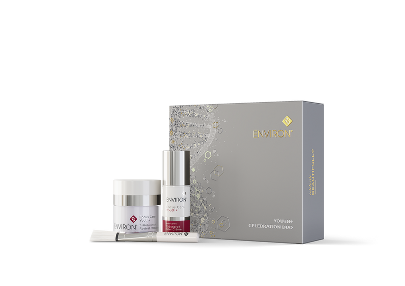 ENVIRON HOLIDAY GIFTING COLLECTION - YOUTH+ CELEBRATION DUO. 3d filler creme. Youth revival mask. Antiage