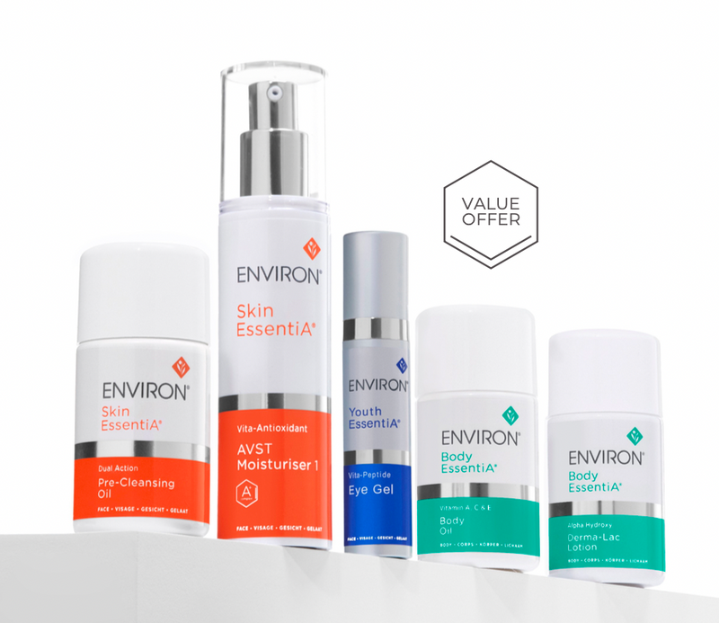 ENVIRON DAILY ESSENTIA SKINCARE COLLECTION - Kampanjapaketti. Ihonhoitopaketti. A-vitamiini. 