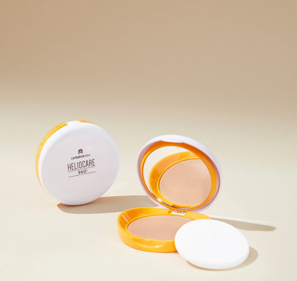 HELIOCARE OIL-FREE COMPACT SPF 50+ Meikkivoide, joka suojaa auringolta ja peittää kevyesti.
