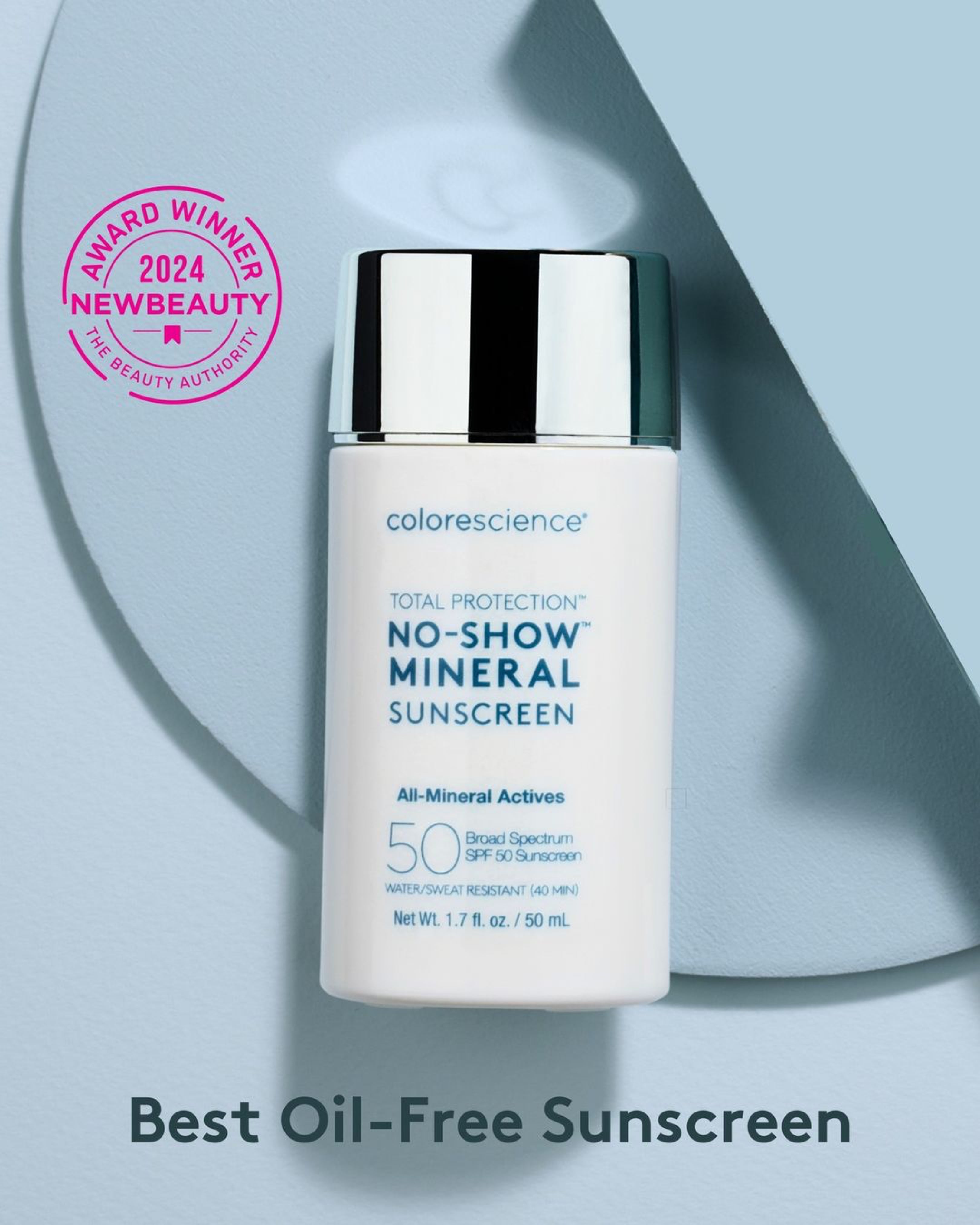 COLORESCIENCE TOTAL PROTECTION™ NO-SHOW MINERAL SUNSCREEN SPF 50 - Fysikaalinen aurinkosuoja kasvoille