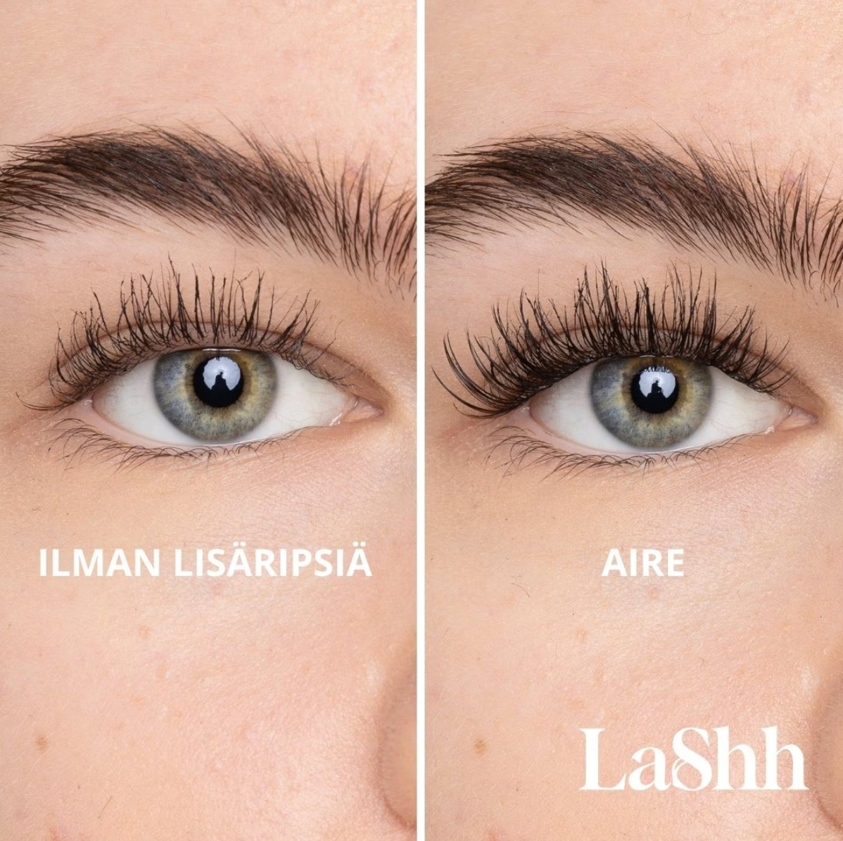 Luonnolliset tekoripset LaShh ripsitupsut. Lashh itseliimautuvat ripset