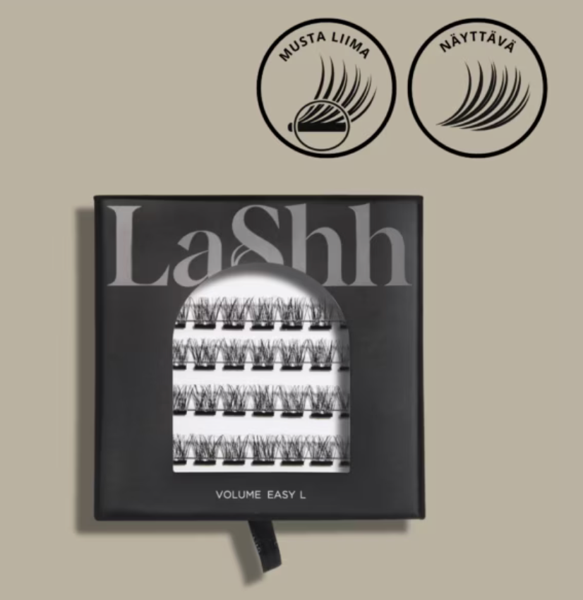 LASHH VOLUME EASY L - Itseliimautuvat irtoripset mustalla liimalla