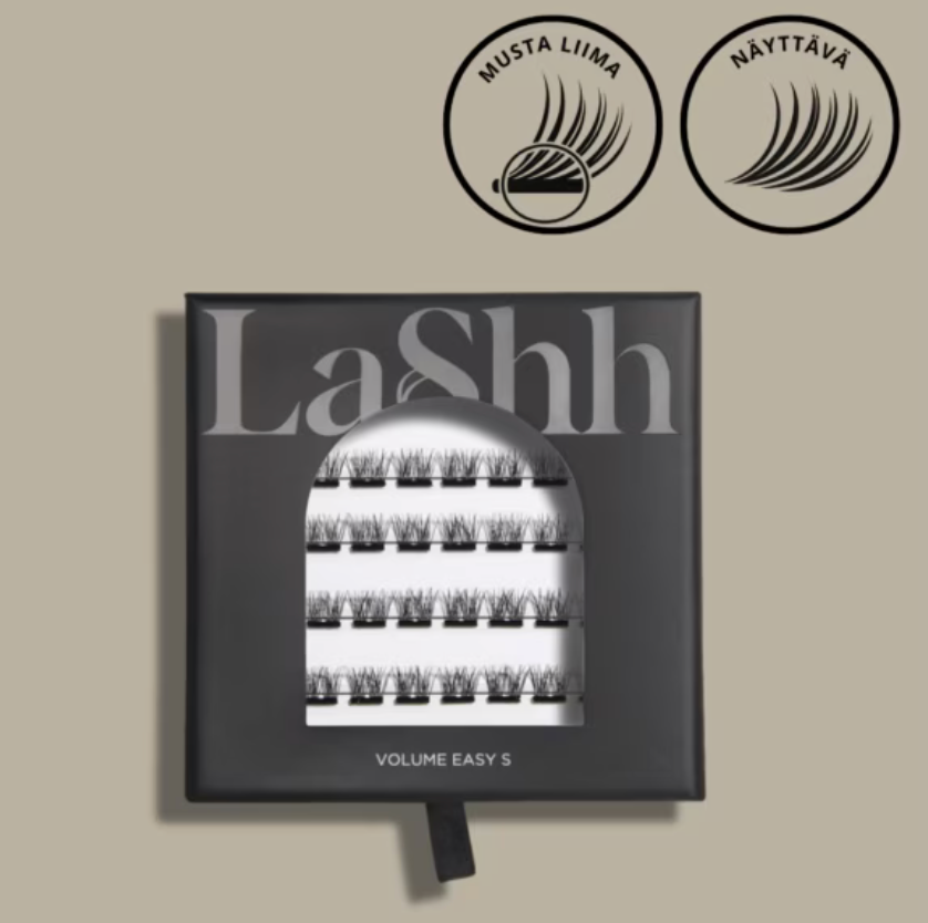 LASHH VOLUME EASY S - Itseliimautuvat irtoripset mustalla liimalla