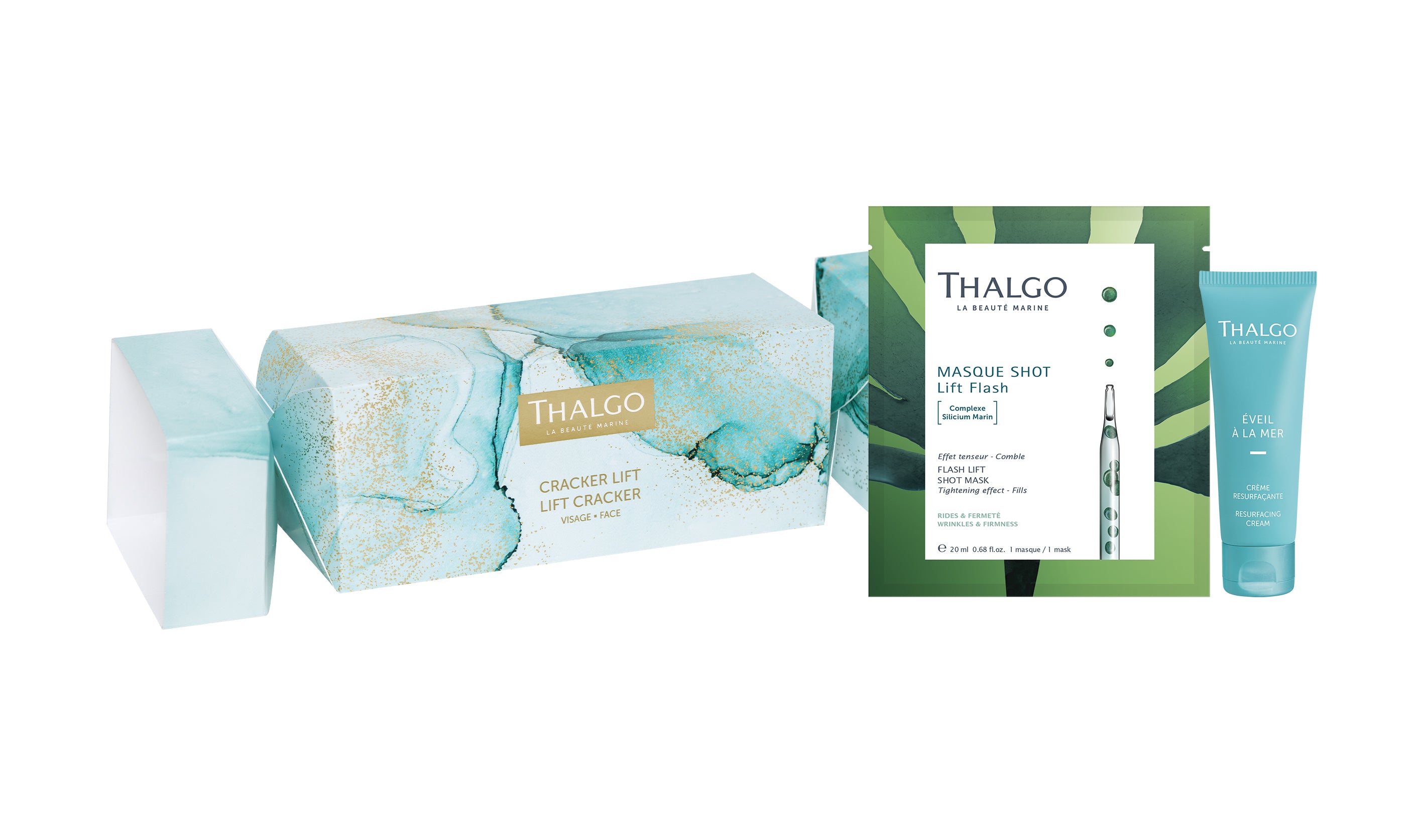 Thalgo lahjapaketti. Kuorinta. Kasvonaamio. Sheetmask