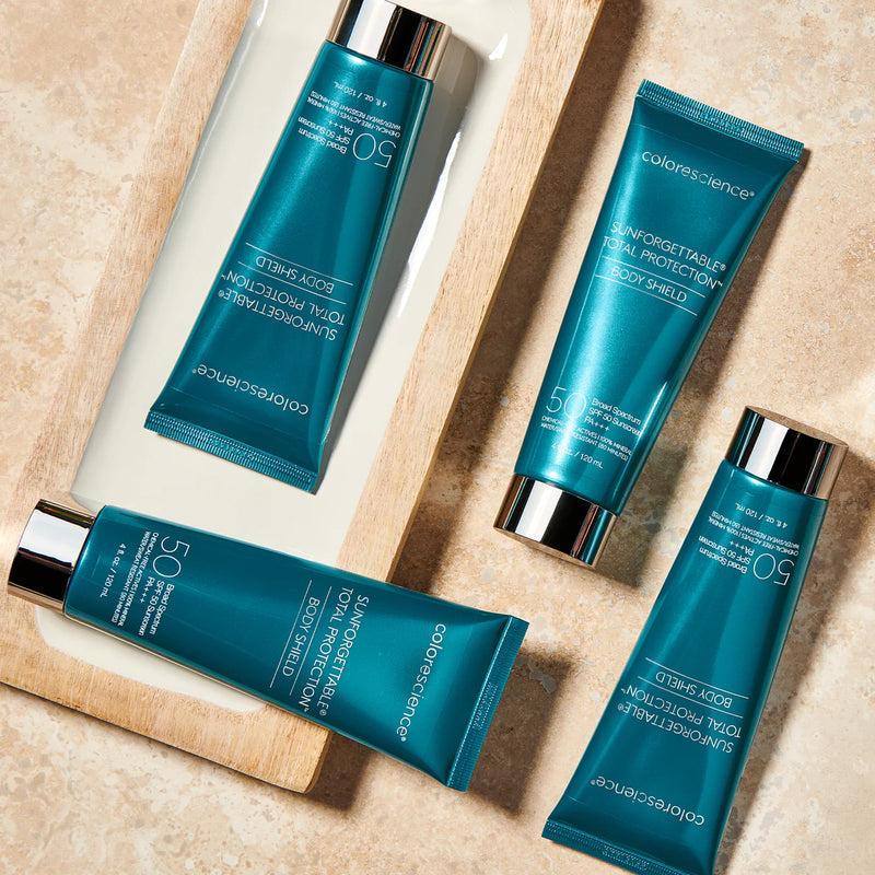COLORESCIENCE BODY SHIELD CLASSIC SPF 50 - Fysikaalinen aurinkosuoja vartalolleColorescience®  Sunforgettable® total protection™ face shield SPF 50 · Sunforgettable® total protection™ brush-on shield